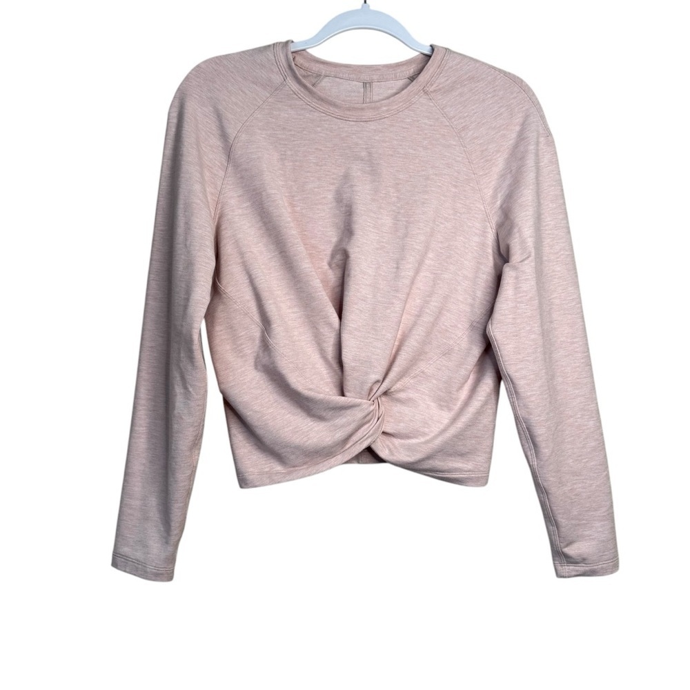 Lululemon Tuck & Gather Pullover Heathered Mod Faint Coral Pink Size 6